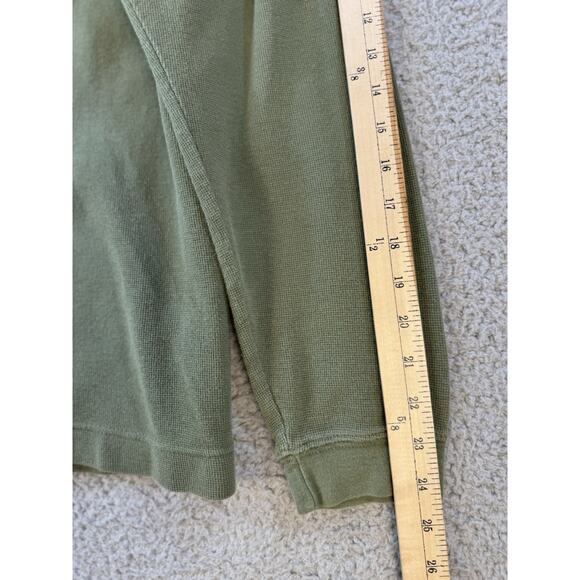 Mens Dockers Green Henley Shirt XL Long Sleeve Cotton Casual Top - Picture 14 of 16